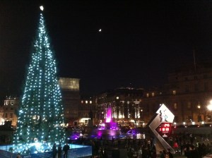 Christmas tree in Trafalgar Square