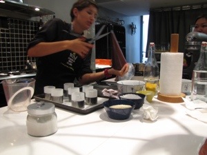 Making molten chocolate lava cake!