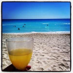 Mimosas on the beach? Yes...please & thank you! (Cancun)